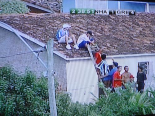 torcida no telhado