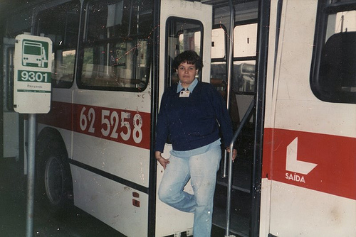 Solange em sua amada Scania