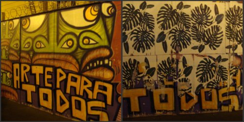 Tapumes, antes e depois