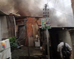 Incêndio na favela Real Parque