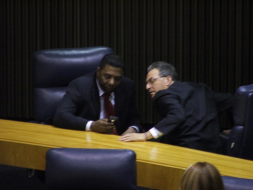 Vereadores no plenário