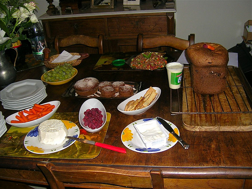 Móveis, mesa e refeição