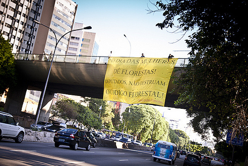 Código Florestal protesto na Ponte do Paraíso