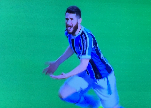 Marcelo Oliveira em imagem reproduzida da transmissão da SporTV